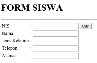 Form - Cara Membuat Pencarian Data dan Menampilkannya ke Textbox dengan PHP AJAX dan MySQL