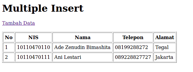 View - Cara Mudah Membuat Multiple Insert dengan PHP dan MySQL