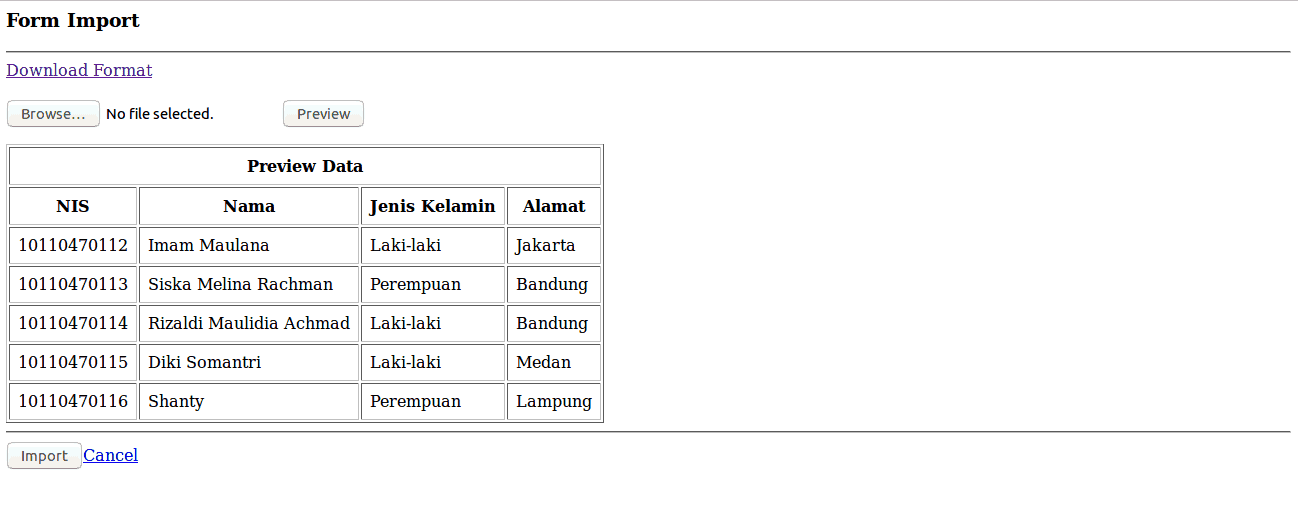 Form - Cara Membuat Import Data Dari CSV dengan Codeigniter dan PHPExcel