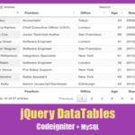 Cara Menggunakan jQuery DataTables dengan Codeigniter dan MySQL
