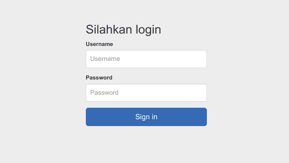 Form Login - Struktur Tabel - Cara Membuat Login Multi Level User dengan Codeigniter dan MySQL