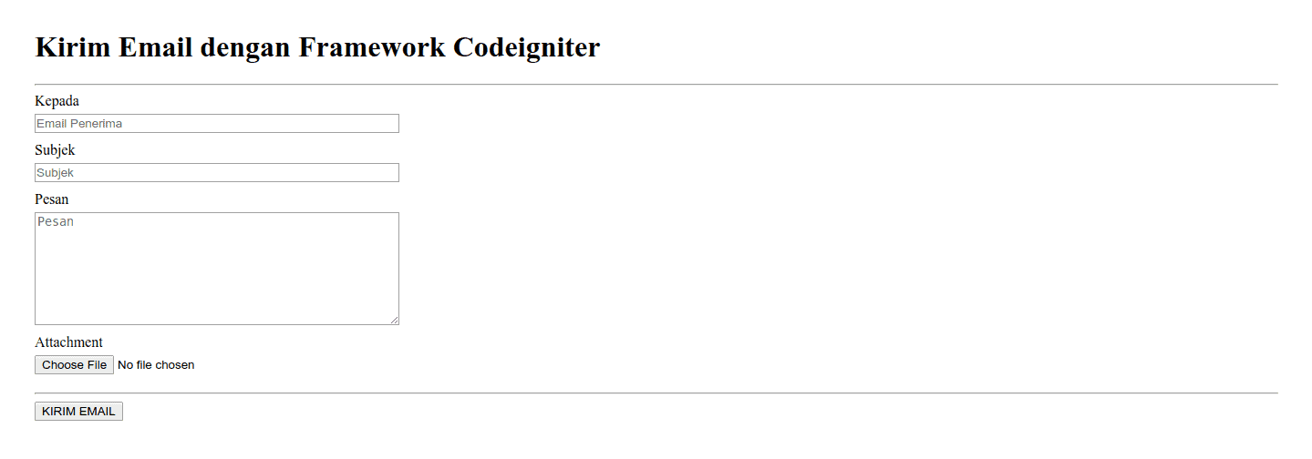 Form - Cara Mudah Mengirim Email dari Localhost / Server dengan Codeigniter