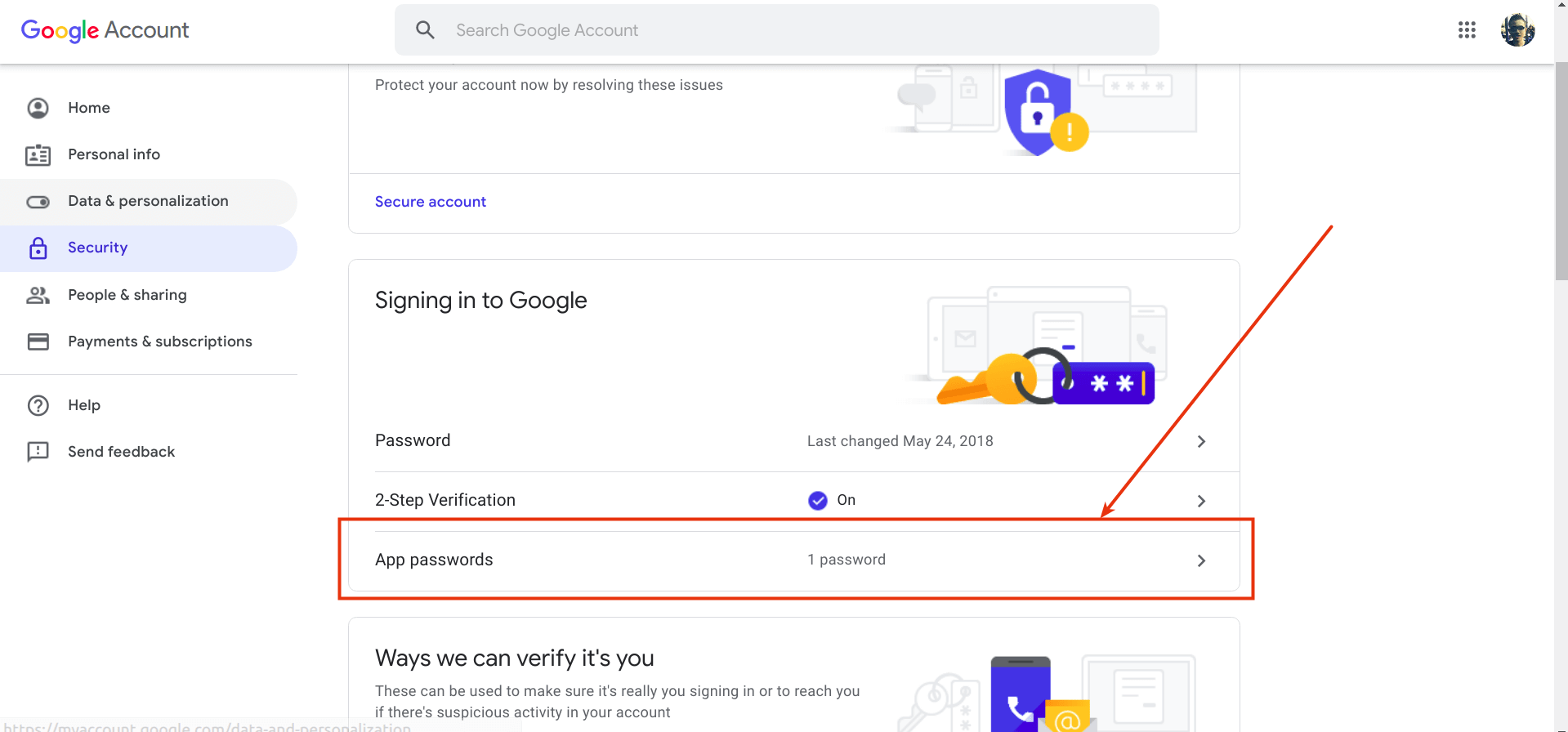 Setting App Password (Step 2) - Cara Mudah Mengirim Email dari Localhost / Server dengan Codeigniter