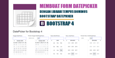Cara Mudah Membuat Form Datepicker dengan Bootstrap 4 - My Notes Code