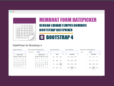Cara Mudah Membuat Form Datepicker dengan Bootstrap 4 img-responsive