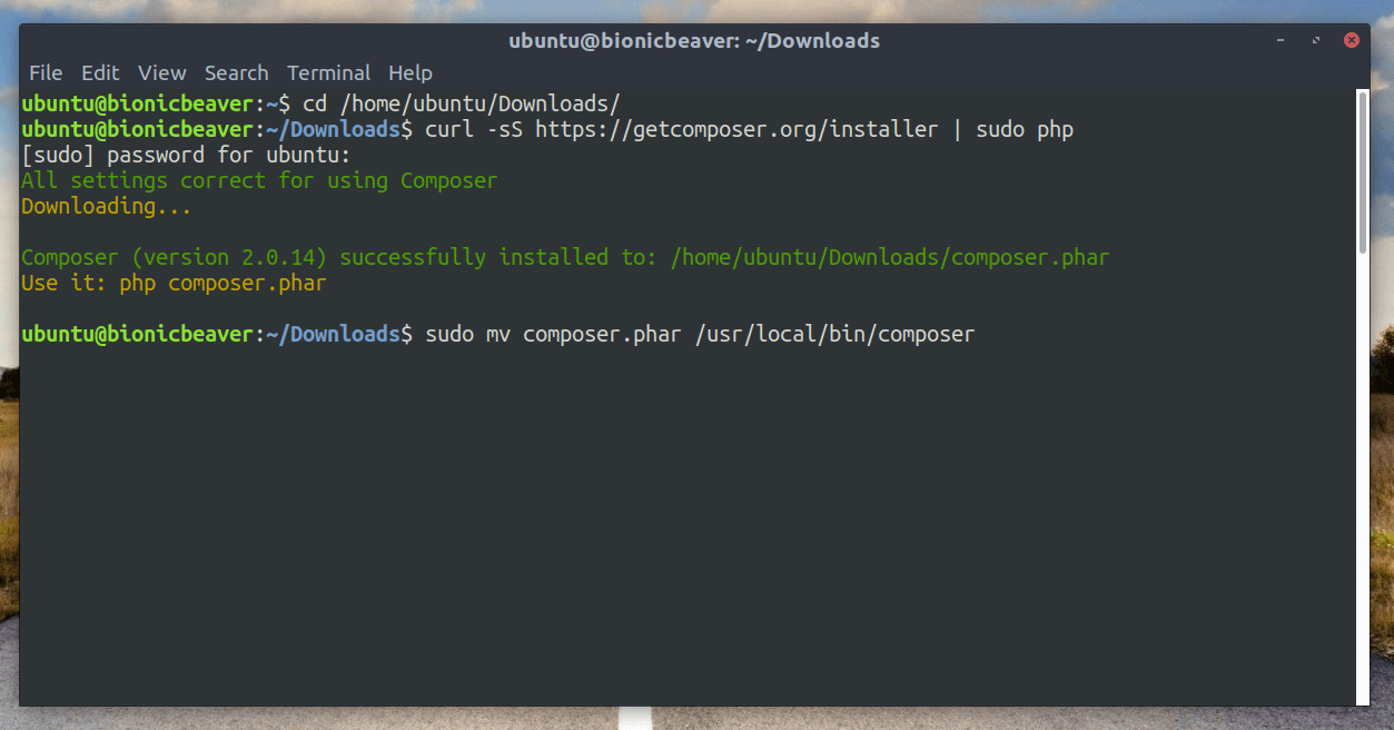 Step 4 - Cara Mudah Install Composer di Linux